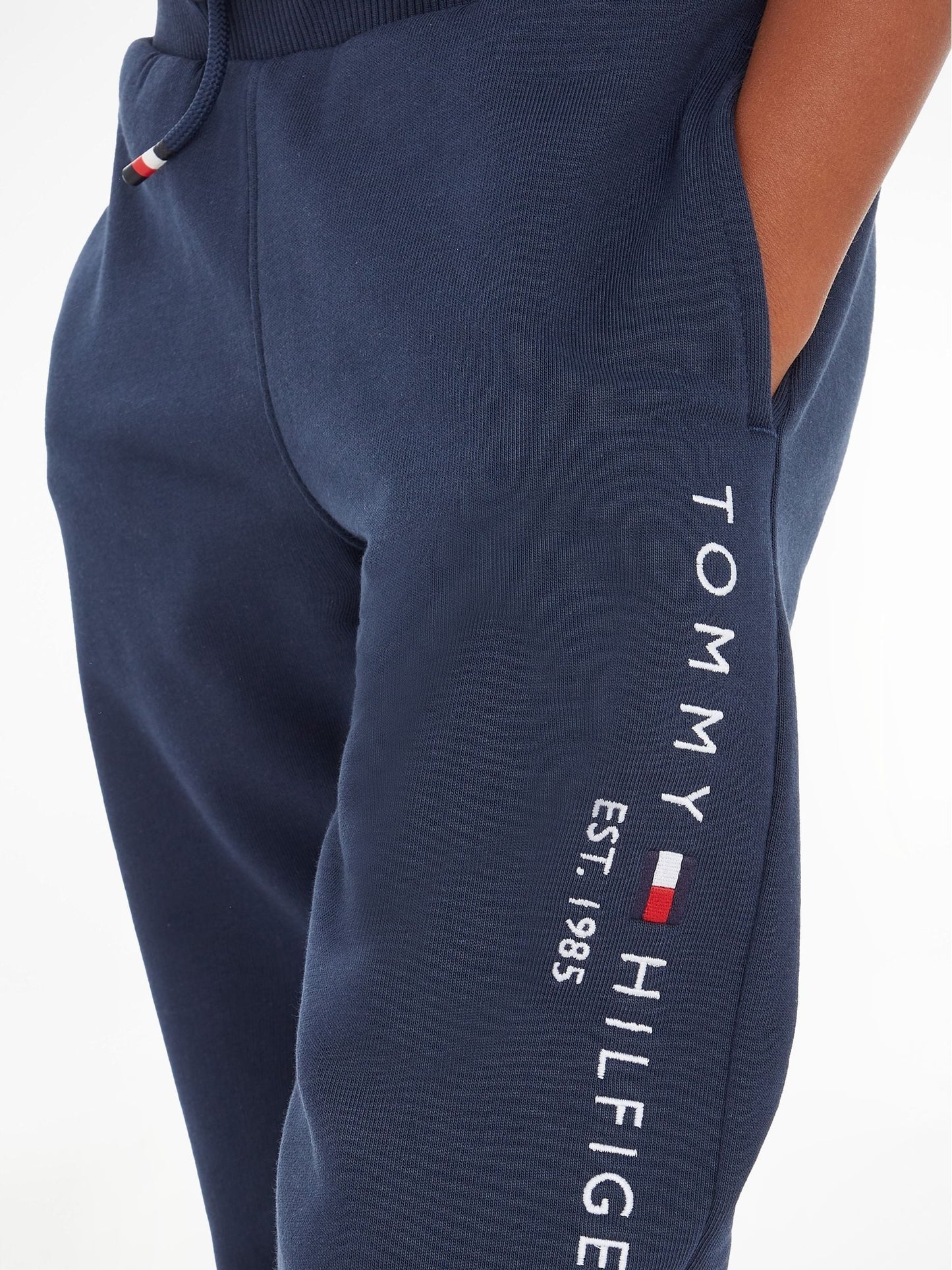 Tommy Hilfiger Blue Essential Pure Cotton Logo Joggers image 5