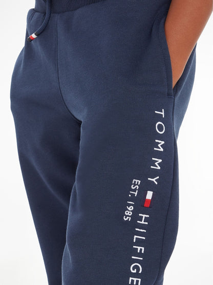 Tommy Hilfiger Blue Essential Pure Cotton Logo Joggers image 5