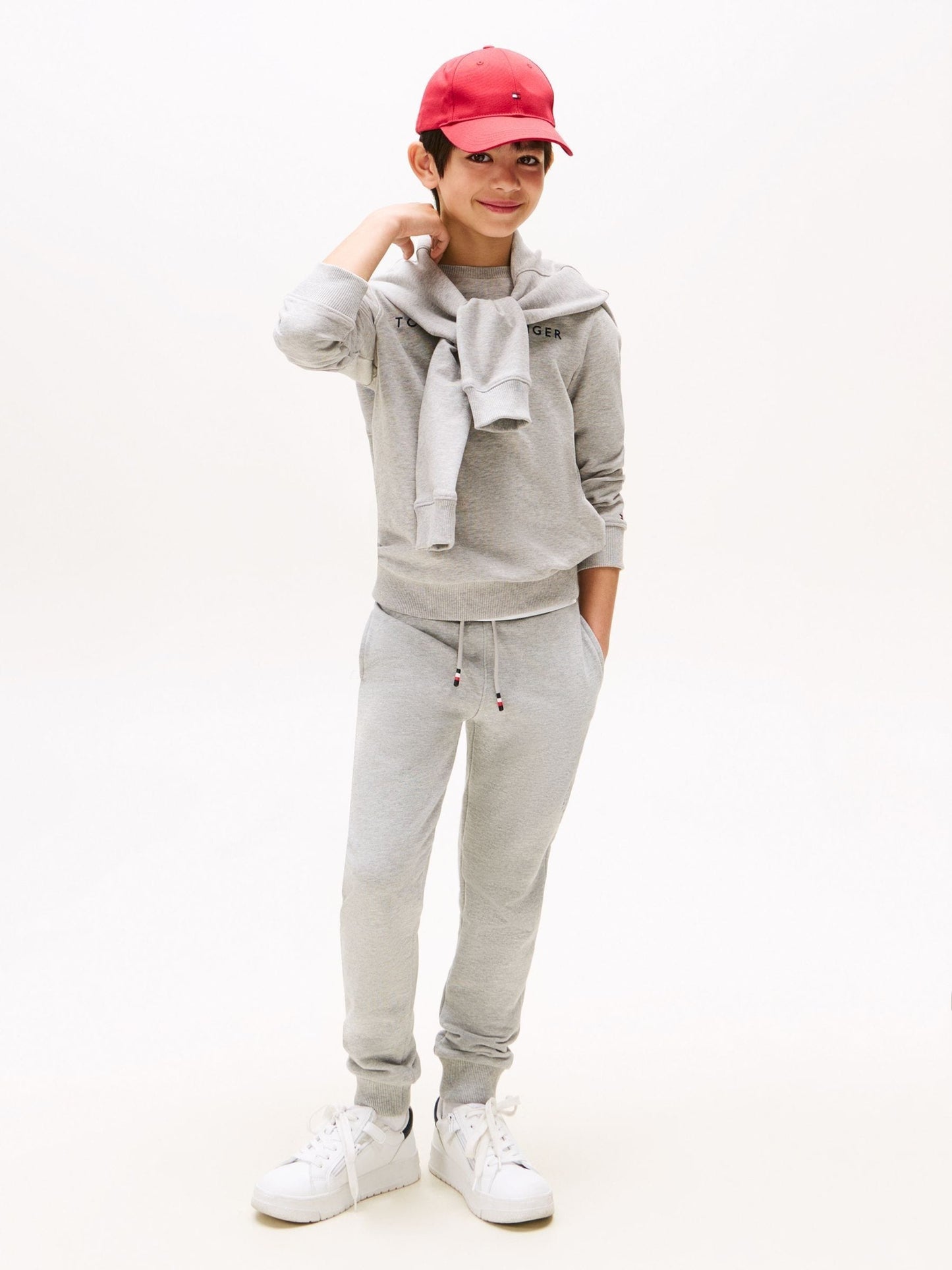 Tommy Hilfiger Grey Essential Pure Cotton Logo Joggers image 3