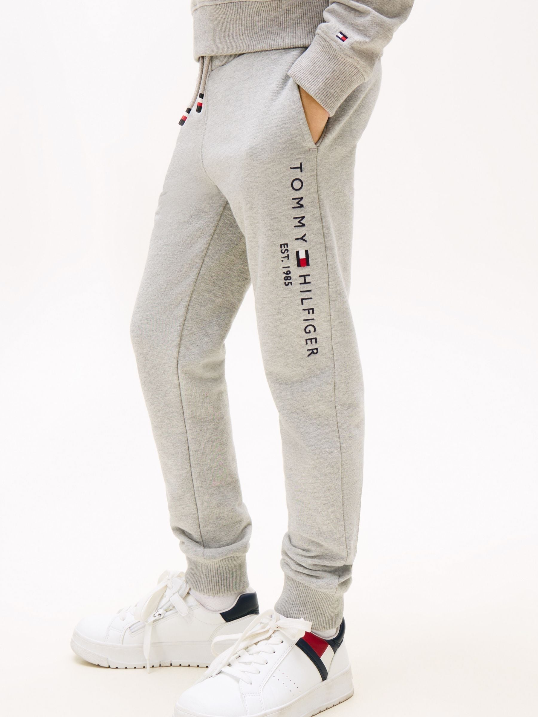 Tommy Hilfiger Grey Essential Pure Cotton Logo Joggers image 4