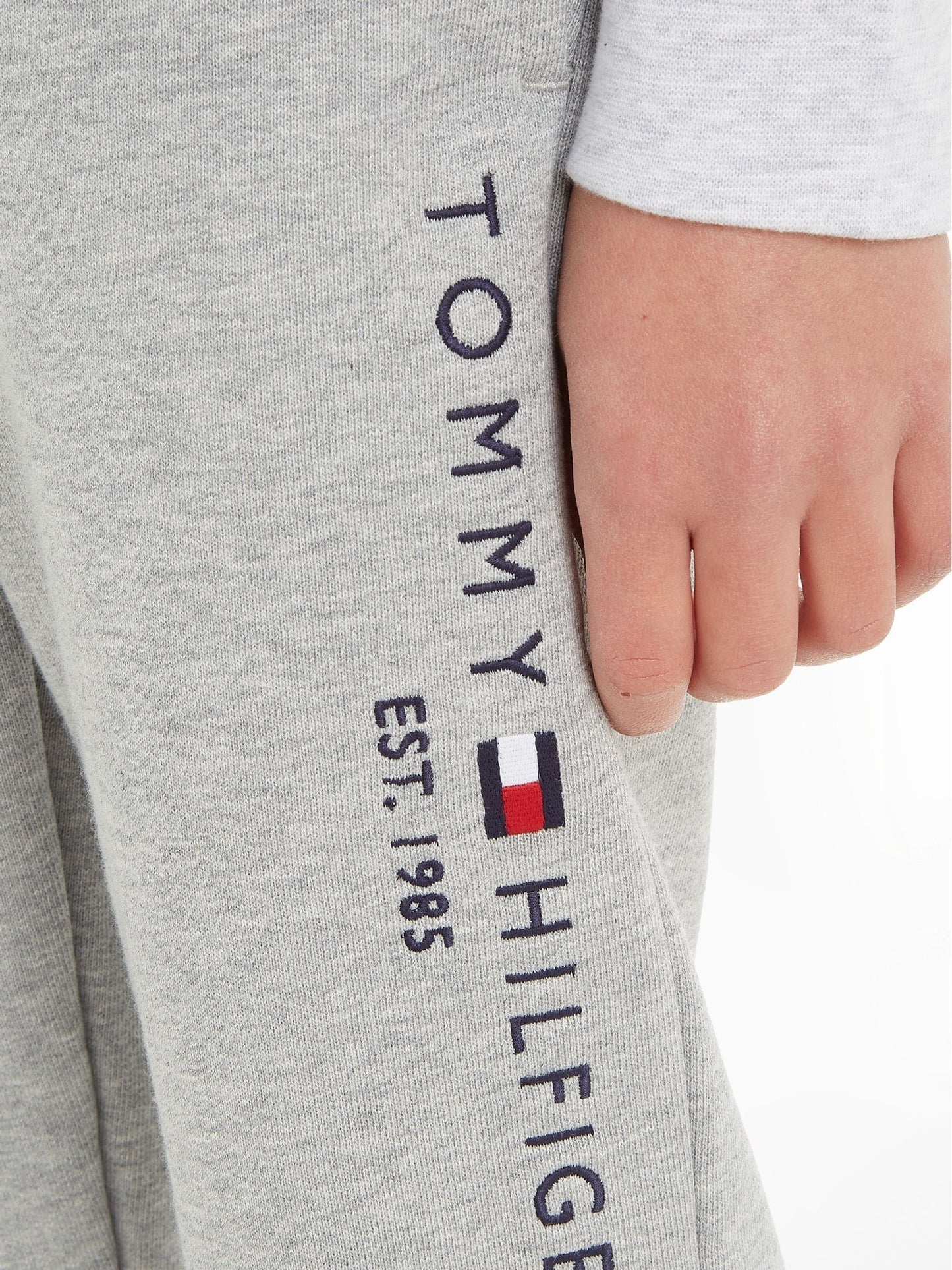 Tommy Hilfiger Grey Essential Pure Cotton Logo Joggers image 7