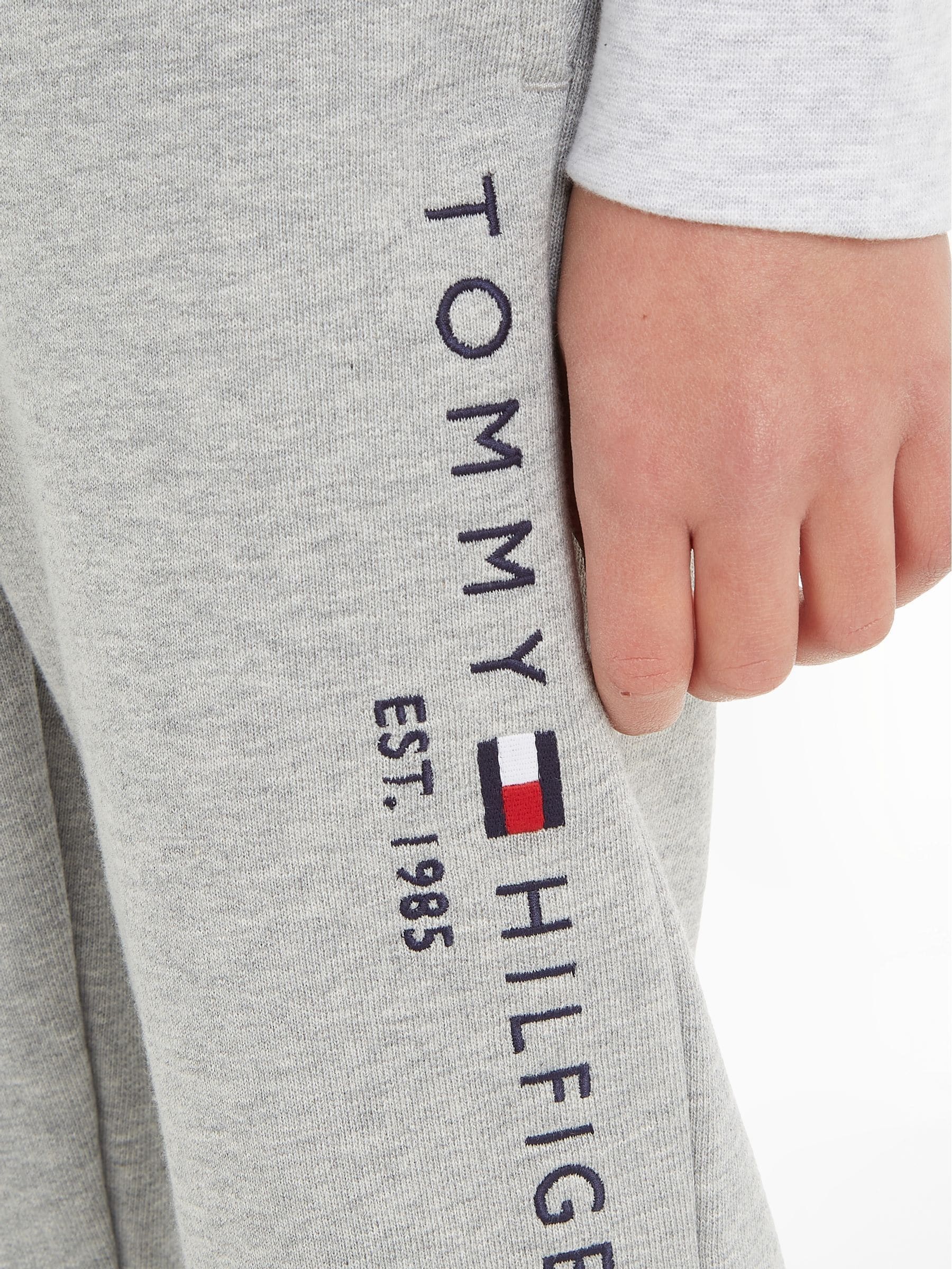 Tommy Hilfiger Grey Essential Pure Cotton Logo Joggers image 7
