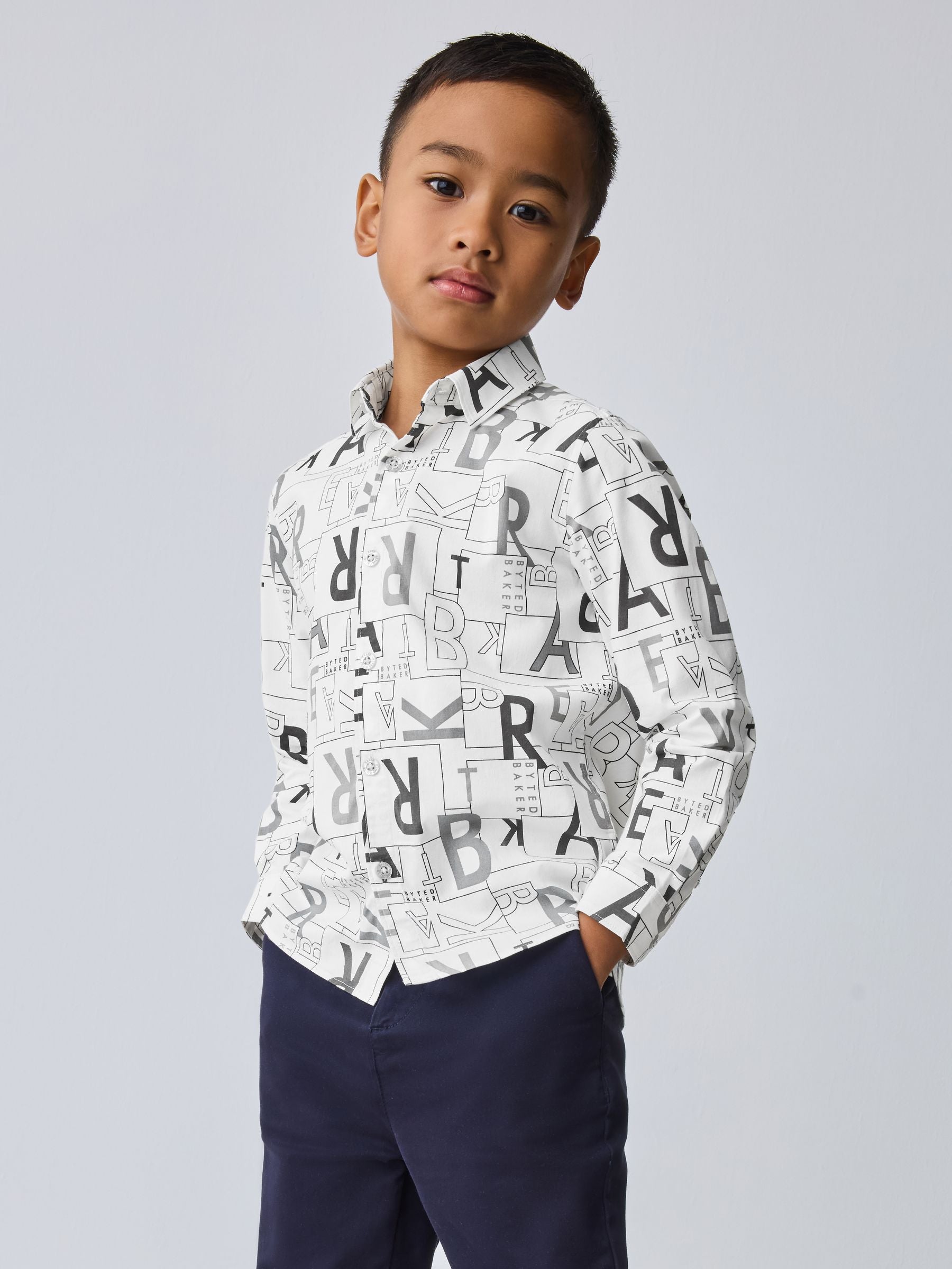 Baker by Ted Baker White Printed Shirt image 3