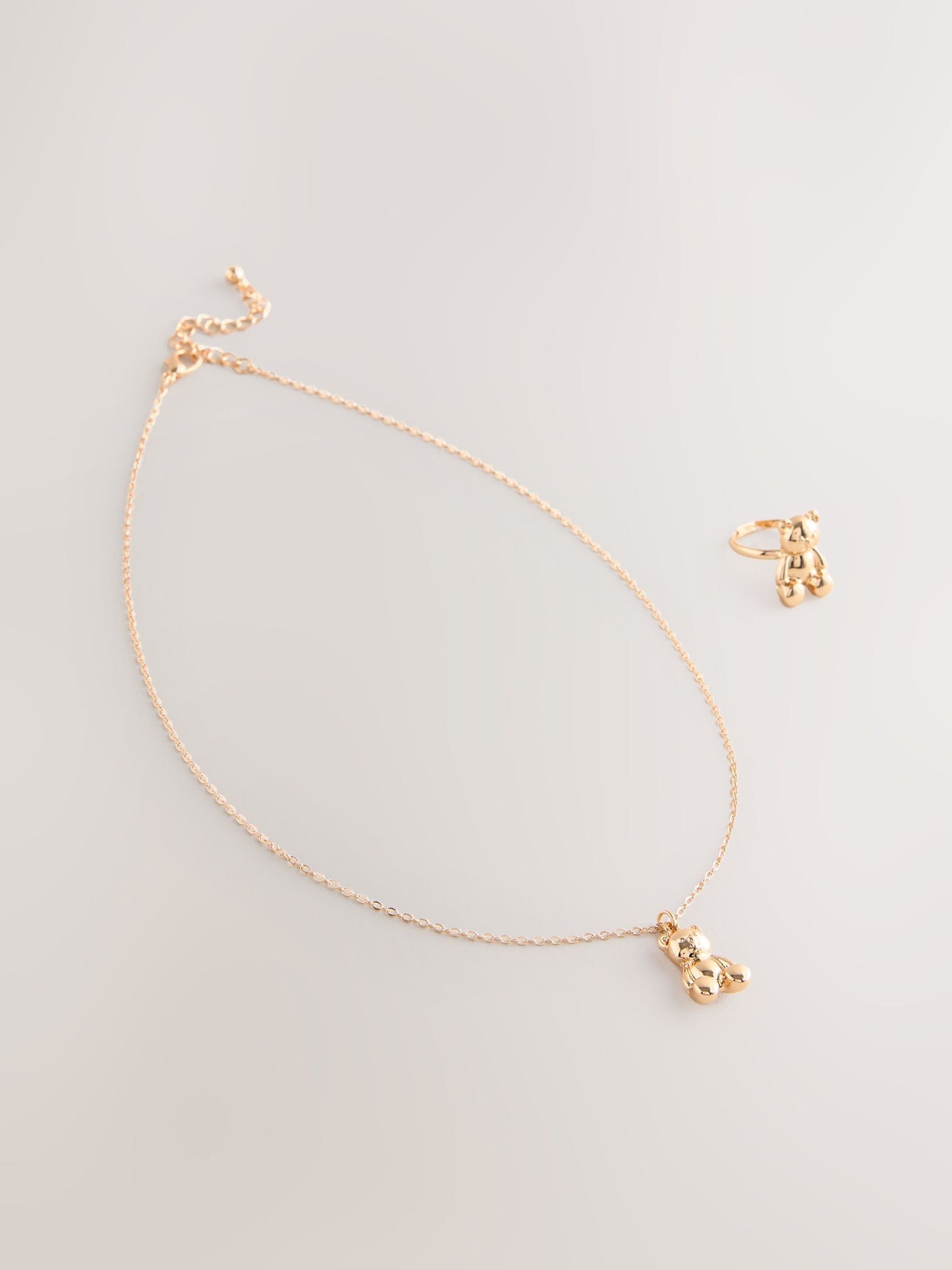 Gold Bear Print Gift Box Jewellery Set image 1