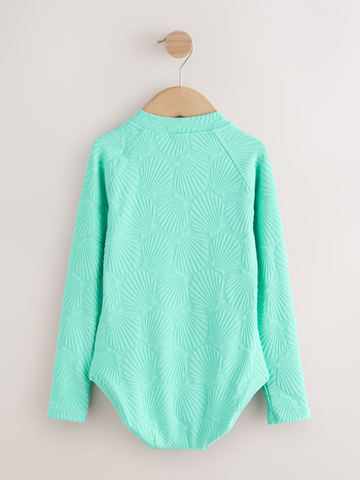 Dsiney Kidz - Mint Green Shell Textured Long Sleeve Sunsafe Swimsuit (3-16yrs) image 6