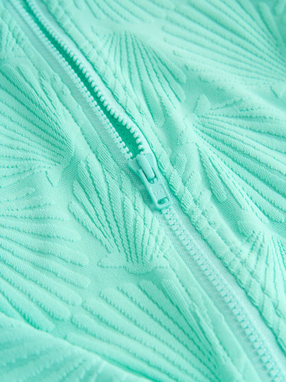 Dsiney Kidz - Mint Green Shell Textured Long Sleeve Sunsafe Swimsuit (3-16yrs) image 8