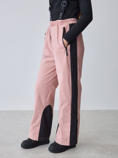 Baker by Ted Baker Pink Waterproof Logo-Tape Padded Ski Salopettes Trousers image 4