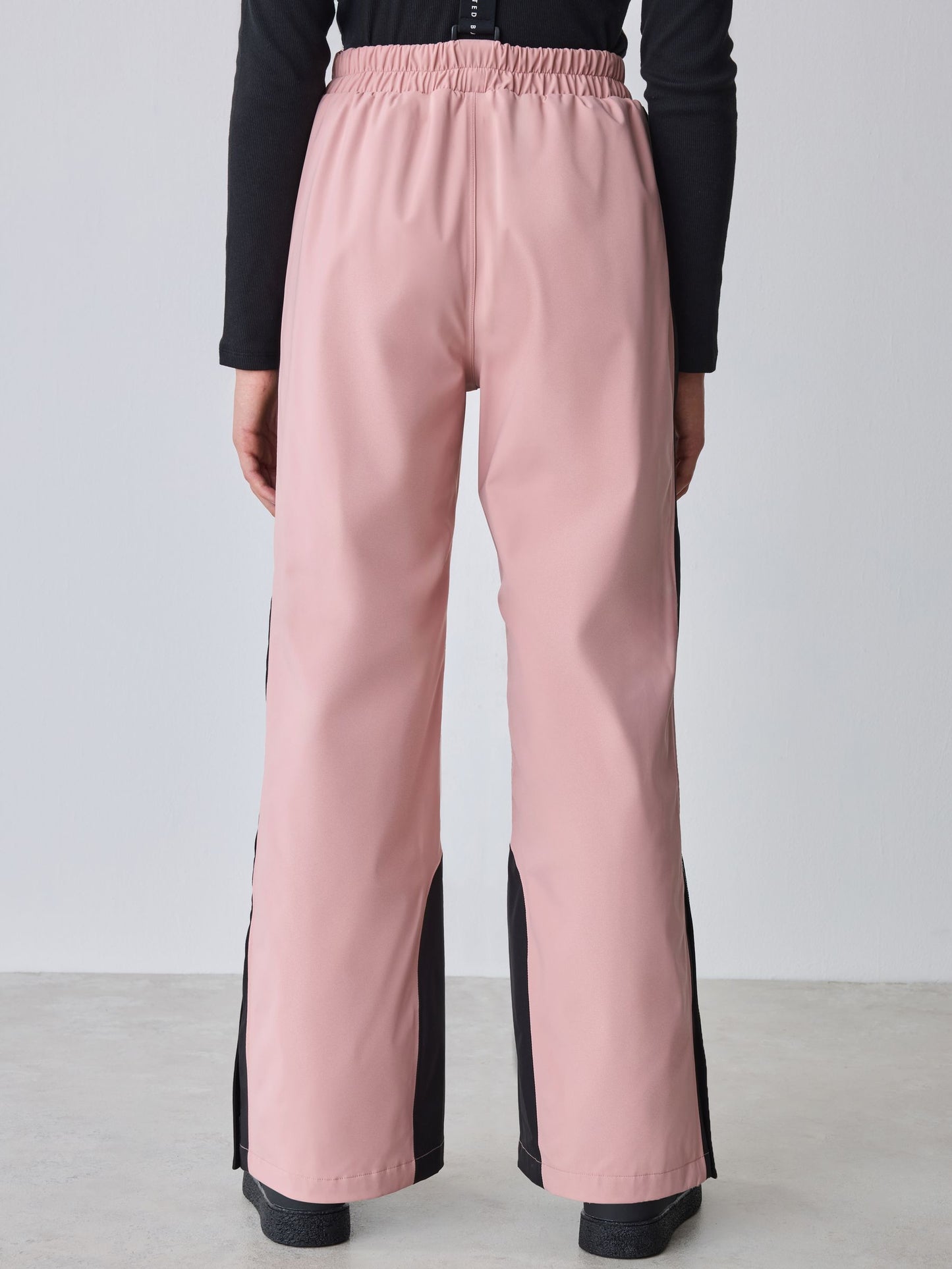 Baker by Ted Baker Pink Waterproof Logo-Tape Padded Ski Salopettes Trousers image 5