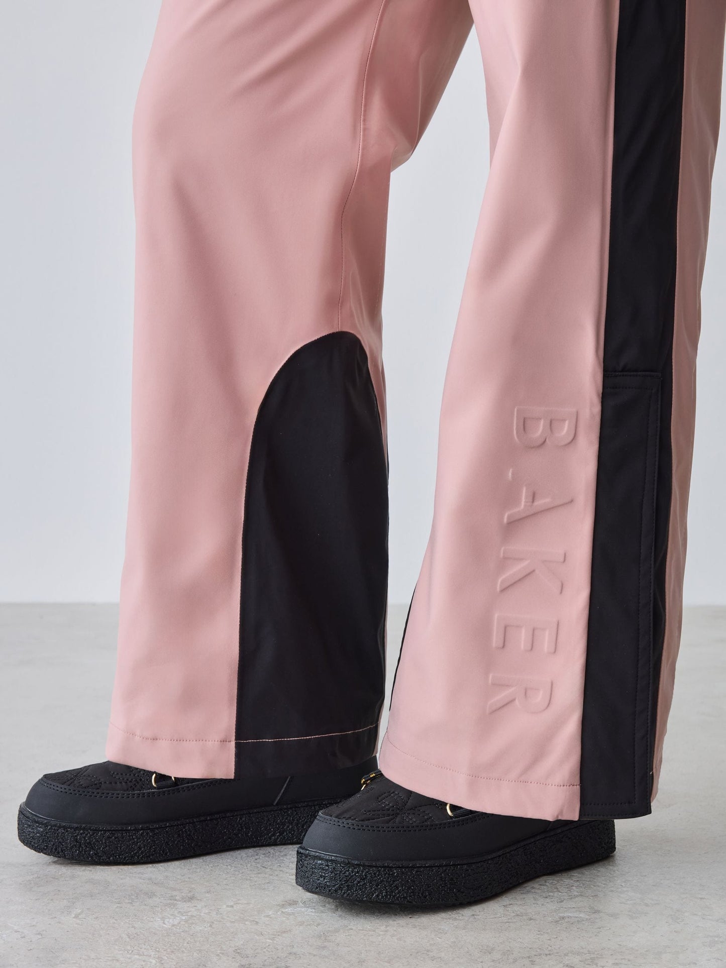 Baker by Ted Baker Pink Waterproof Logo-Tape Padded Ski Salopettes Trousers image 7