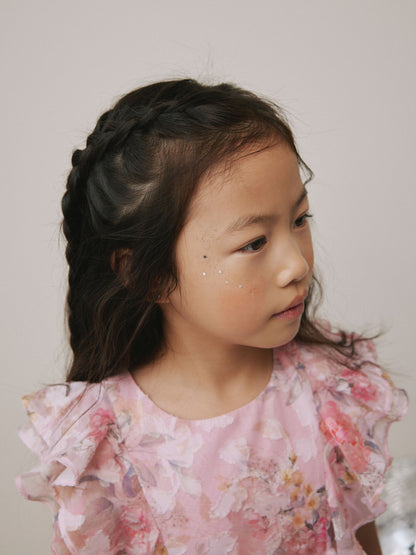Pink Floral Ruffle Party Dress (3-16yrs) image 4