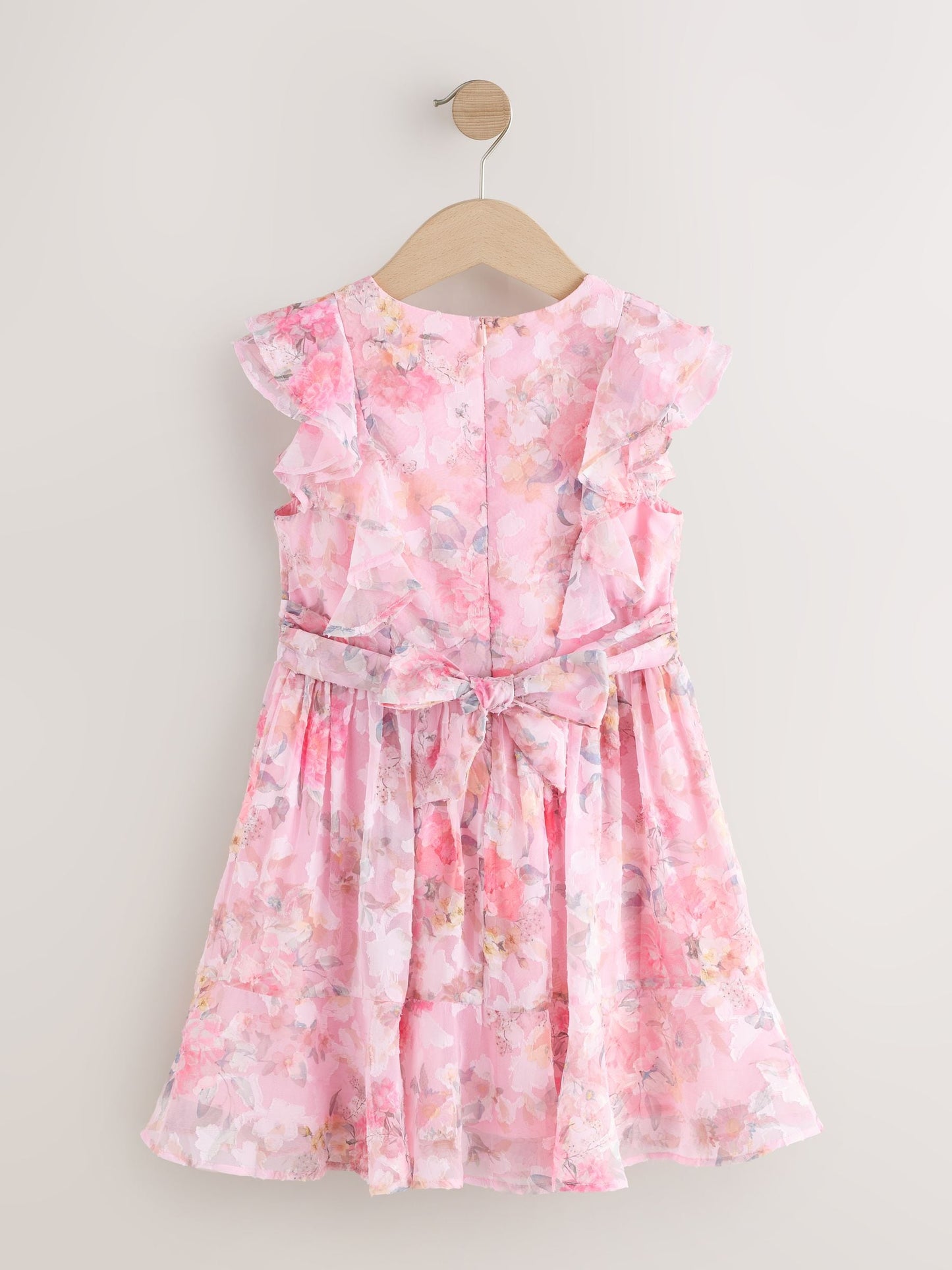Pink Floral Ruffle Party Dress (3-16yrs) image 6