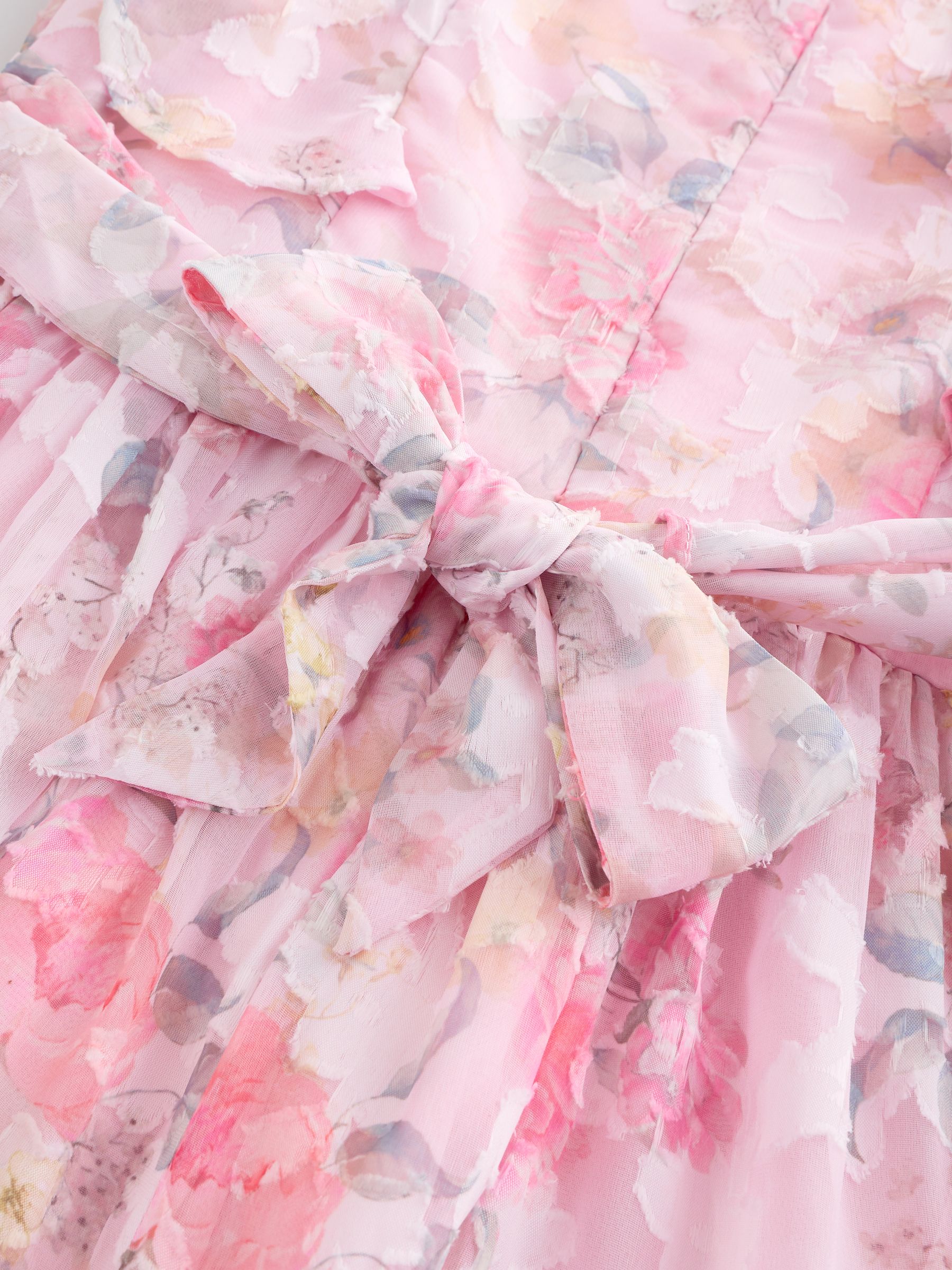 Pink Floral Ruffle Party Dress (3-16yrs) image 8