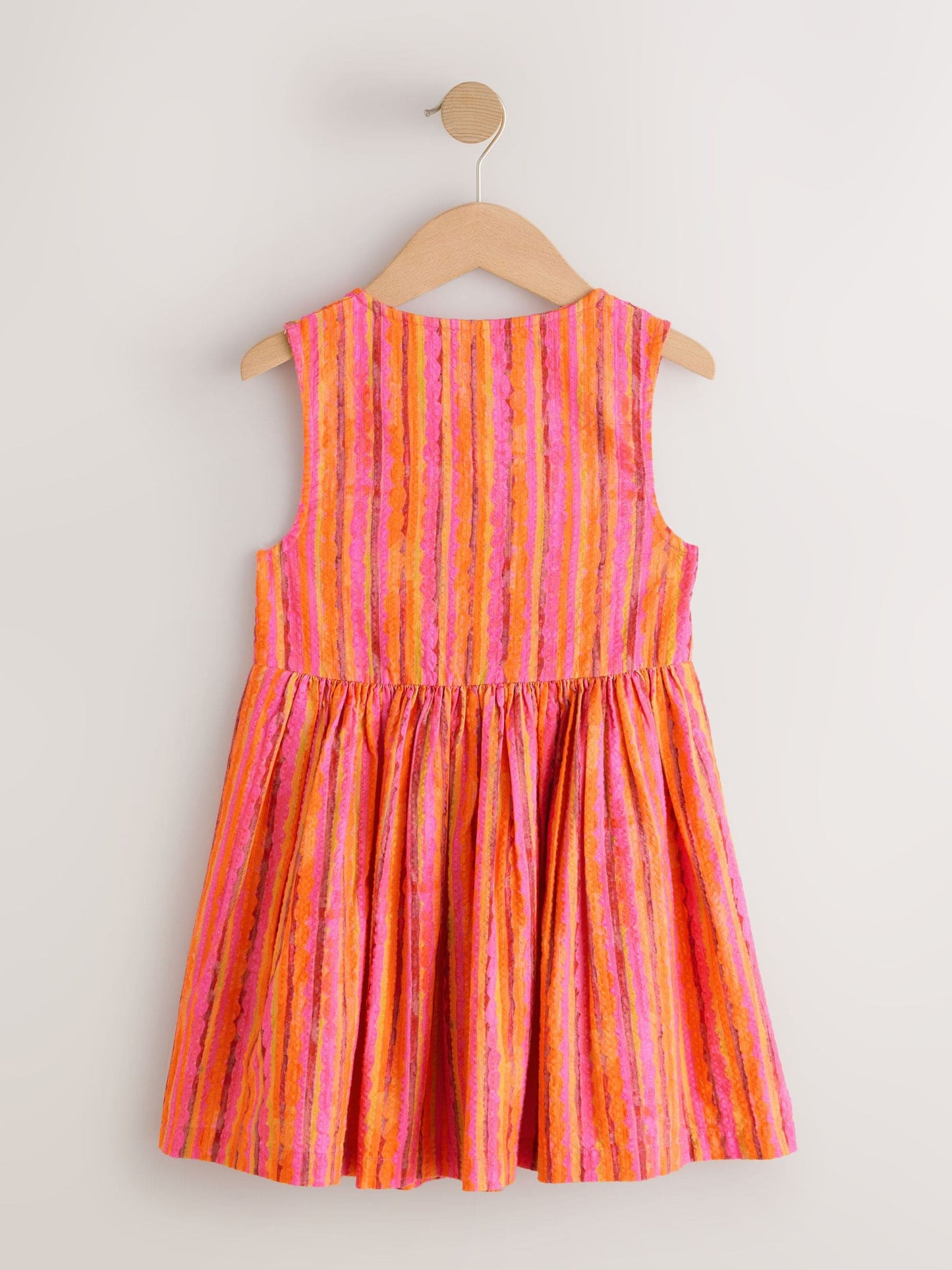 Red/Pink Stripe Stripe Short Sleeve Button Through Dress (3-16yrs) image 6