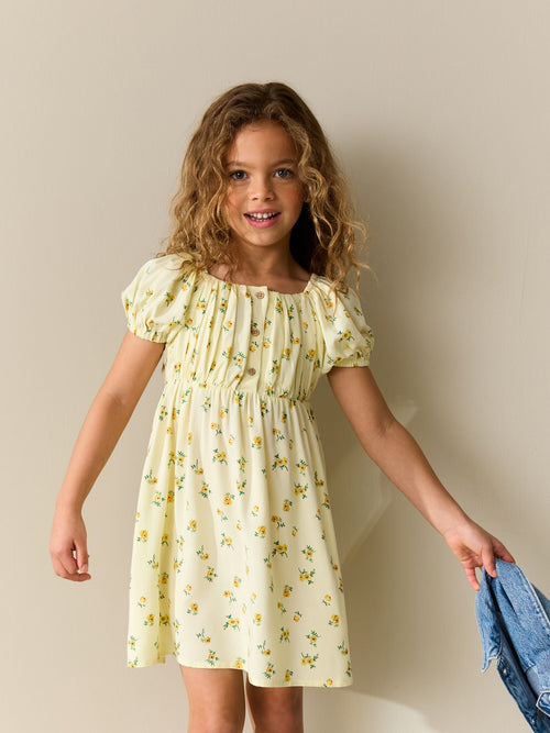 Yellow Short Sleeve Dress (3-16yrs) image 1