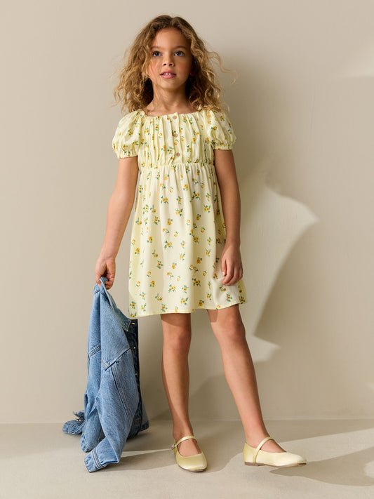 Yellow Short Sleeve Dress (3-16yrs) image 2