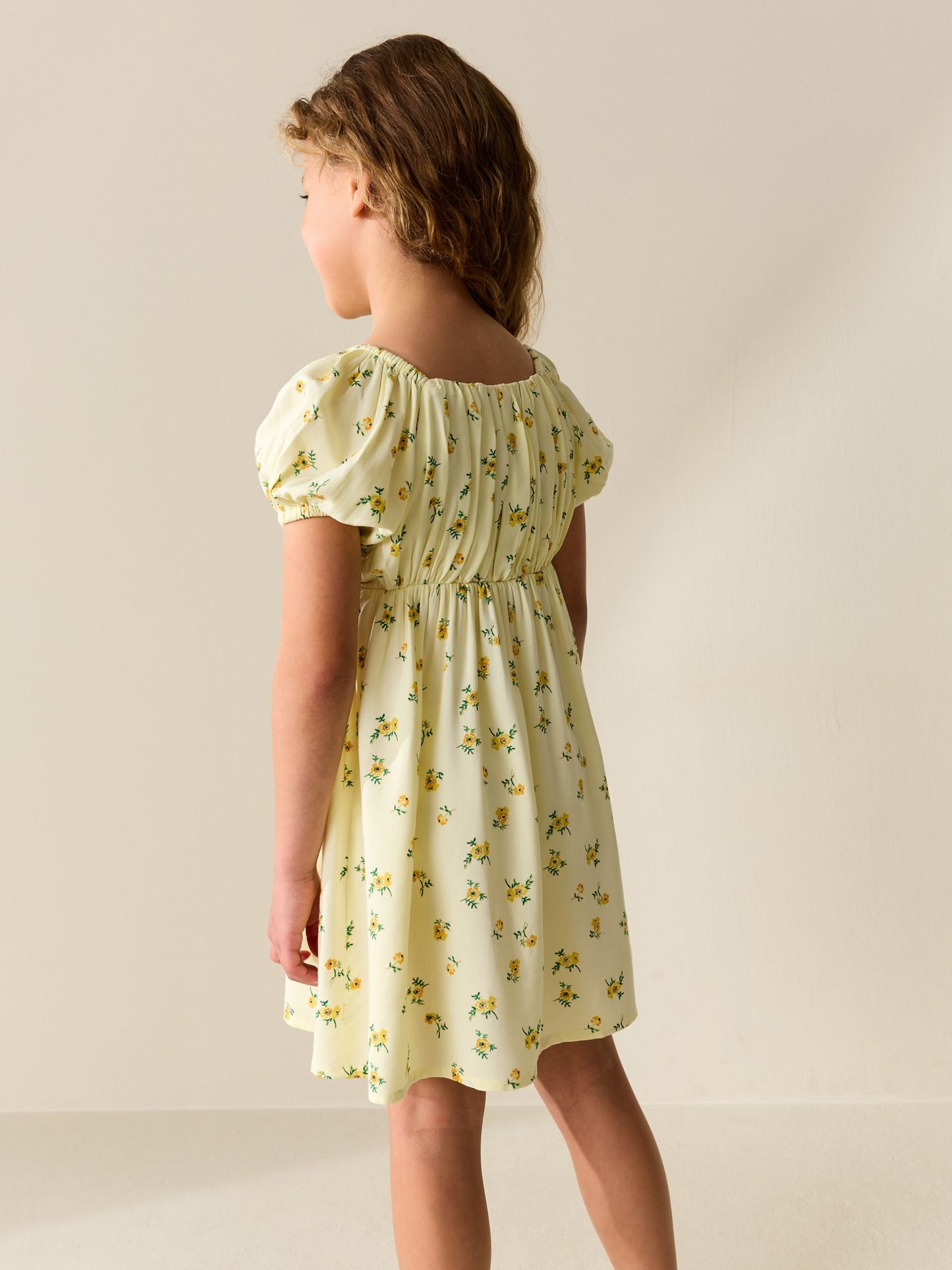 Yellow Short Sleeve Dress (3-16yrs) image 3