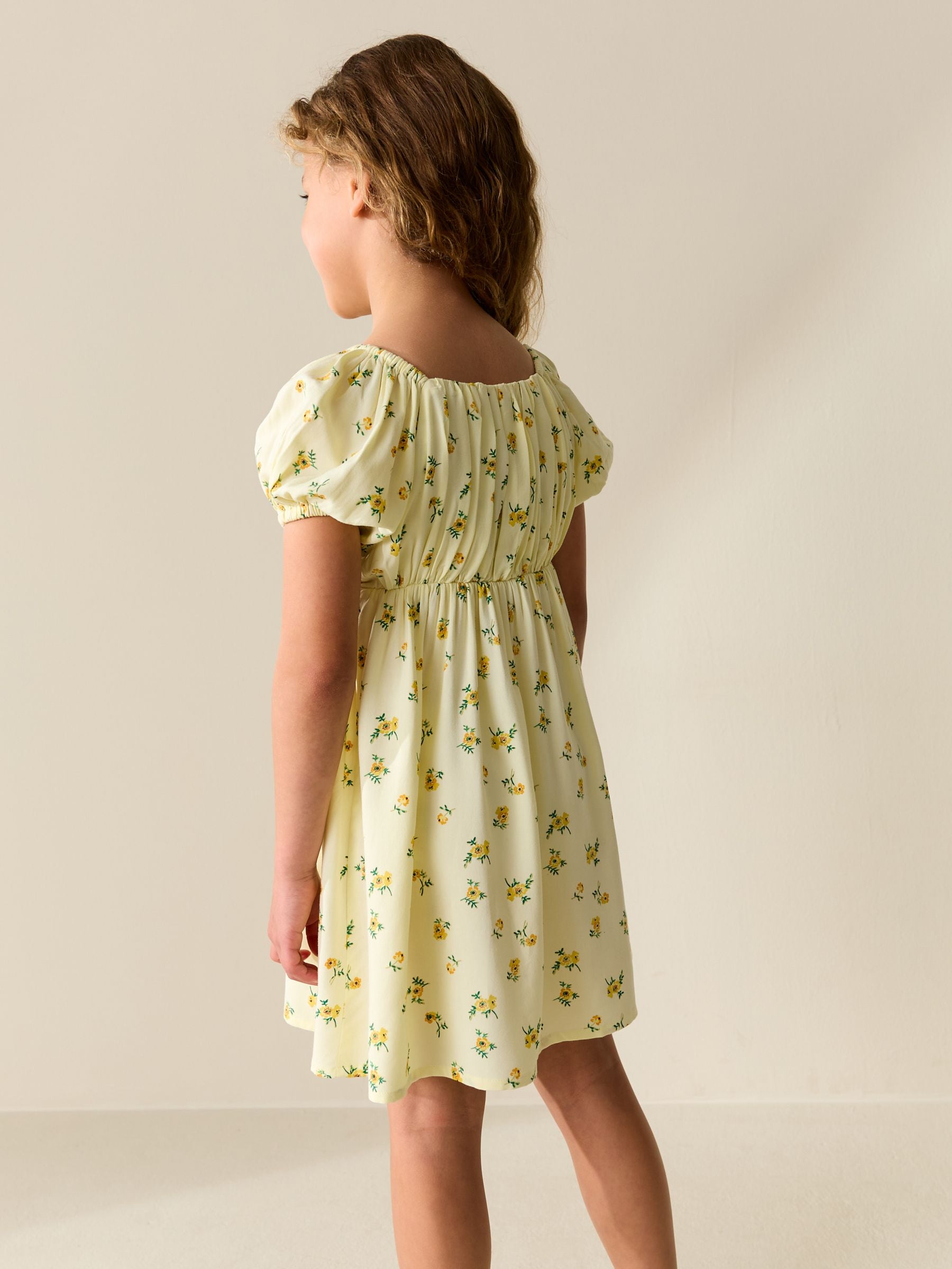 Yellow Short Sleeve Dress (3-16yrs) image 3