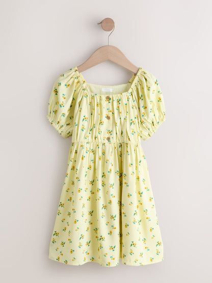 Yellow Short Sleeve Dress (3-16yrs) image 4