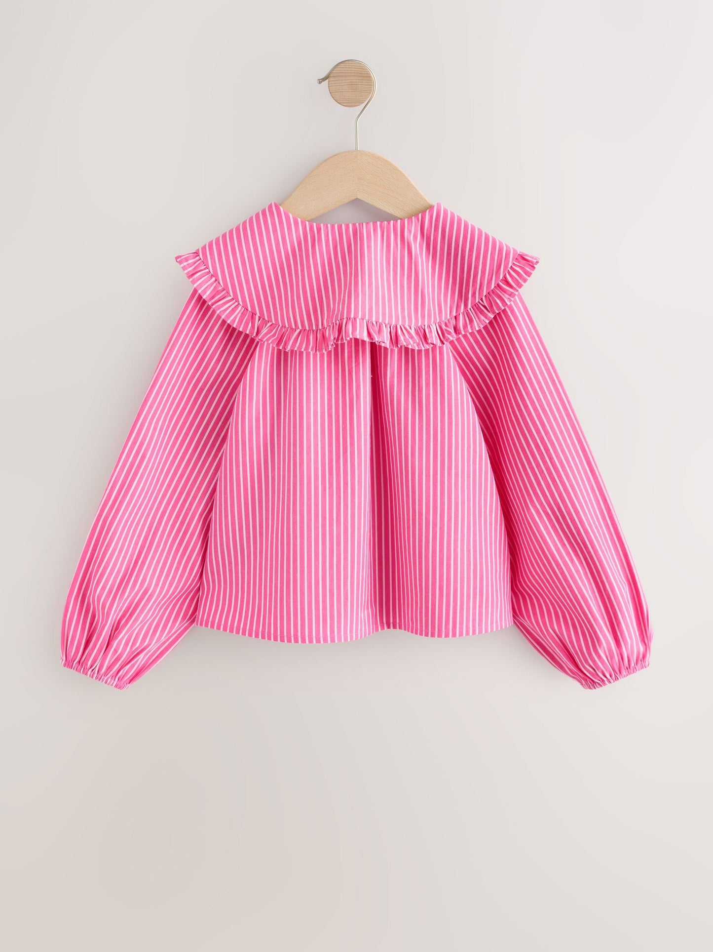 Dsiney Kidz - Pink Stripe Long Sleeve Cherry Embroidered Collar Blouse (3-16yrs) image 6