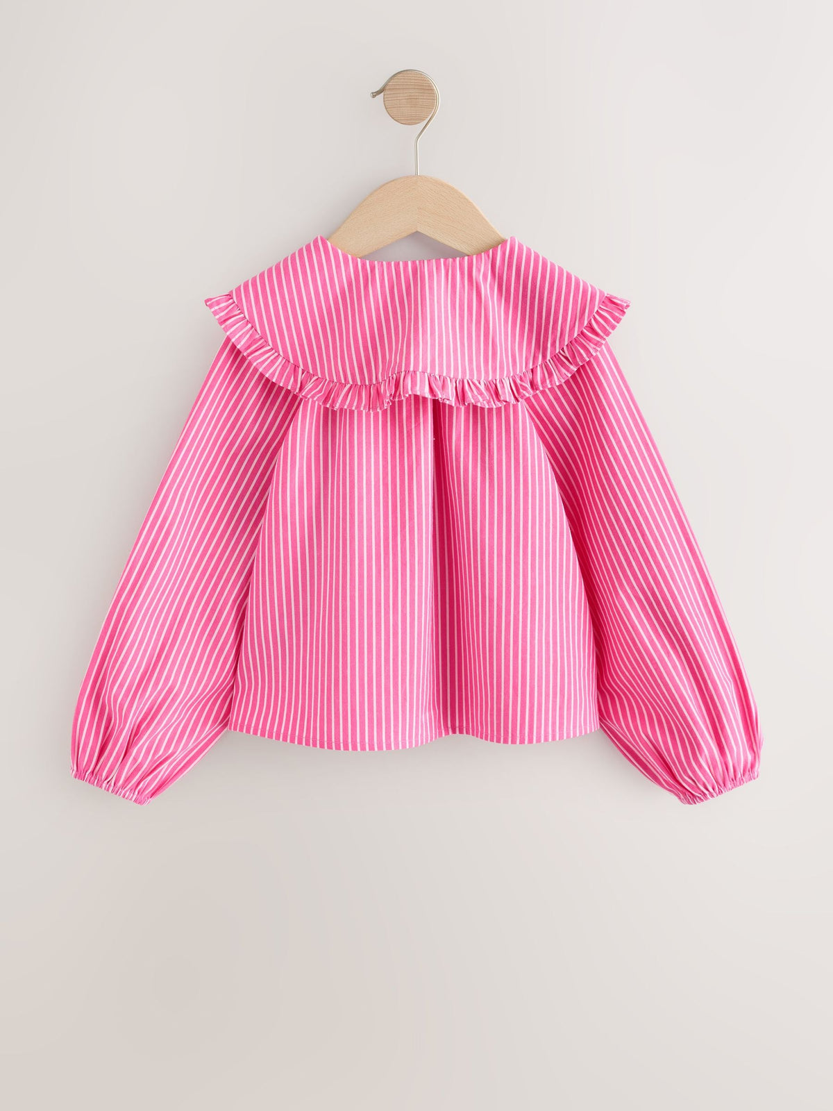 Dsiney Kidz - Pink Stripe Long Sleeve Cherry Embroidered Collar Blouse (3-16yrs) image 6