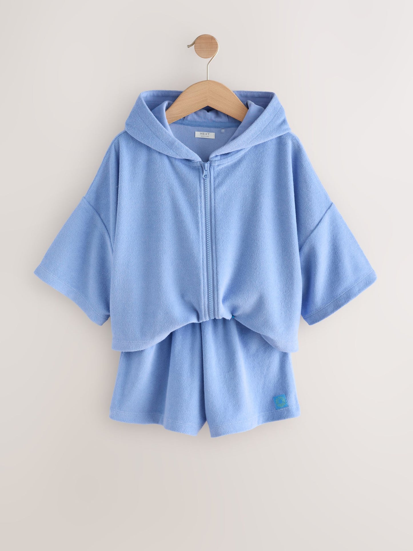 Dsiney Kidz - Blue Towelling Zip Hoodie And Shorts Set (3-16yrs) image 6