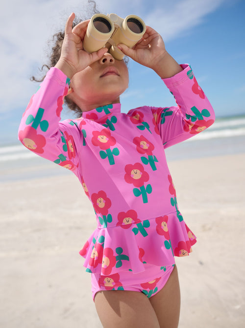 Dsiney Kidz - Pink Stampy Floral Sunsafe Swim Set (3mths-7yrs) image 1