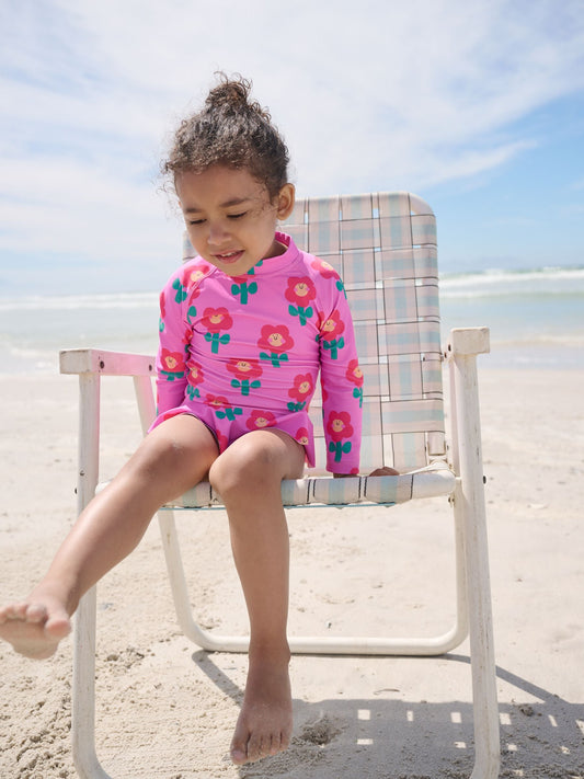 Dsiney Kidz - Pink Stampy Floral Sunsafe Swim Set (3mths-7yrs) image 2