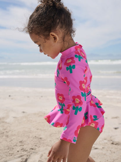 Pink Stampy Floral Sunsafe Swim Set (3mths-7yrs) image 4