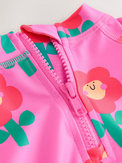 Pink Stampy Floral Sunsafe Swim Set (3mths-7yrs) image 8