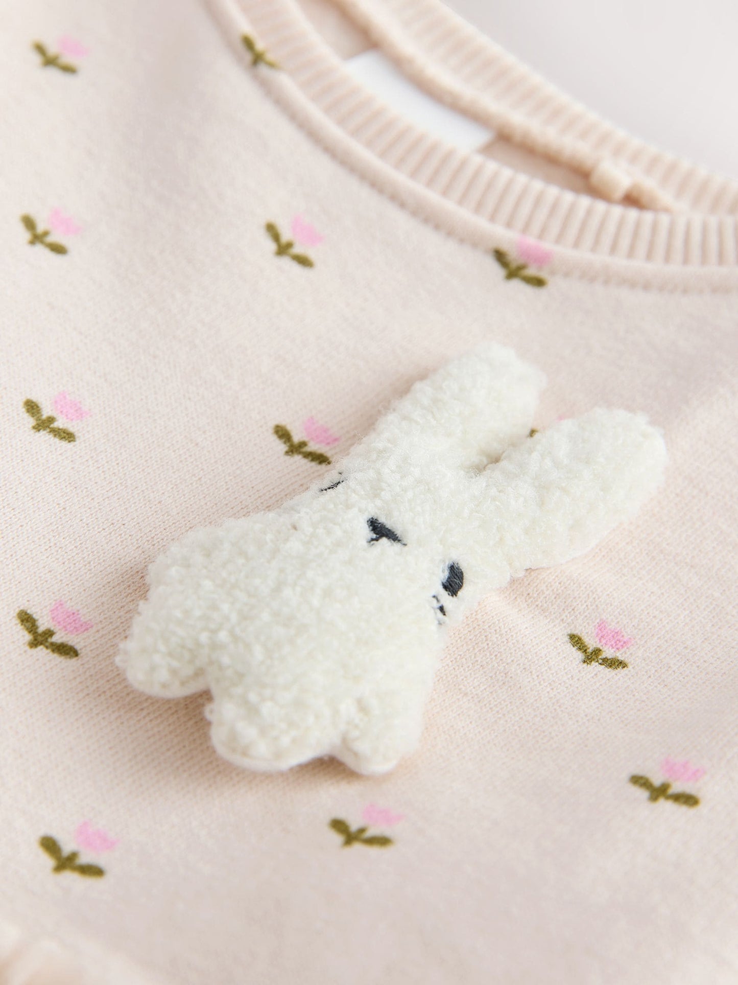 Cream Bunny Mesh Skirt Sweat Dress (3mths-7yrs) image 7