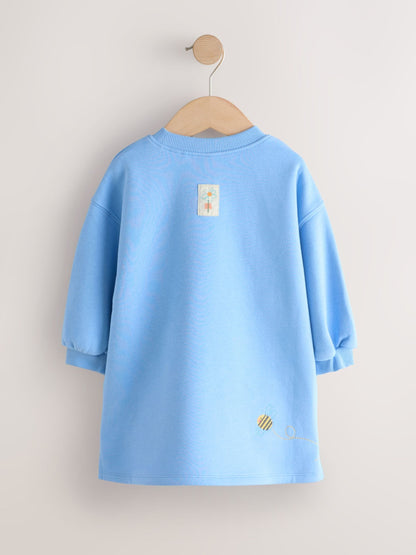 Blue Flower Relaxed Sweat Dress (3mths-7yrs) image 5