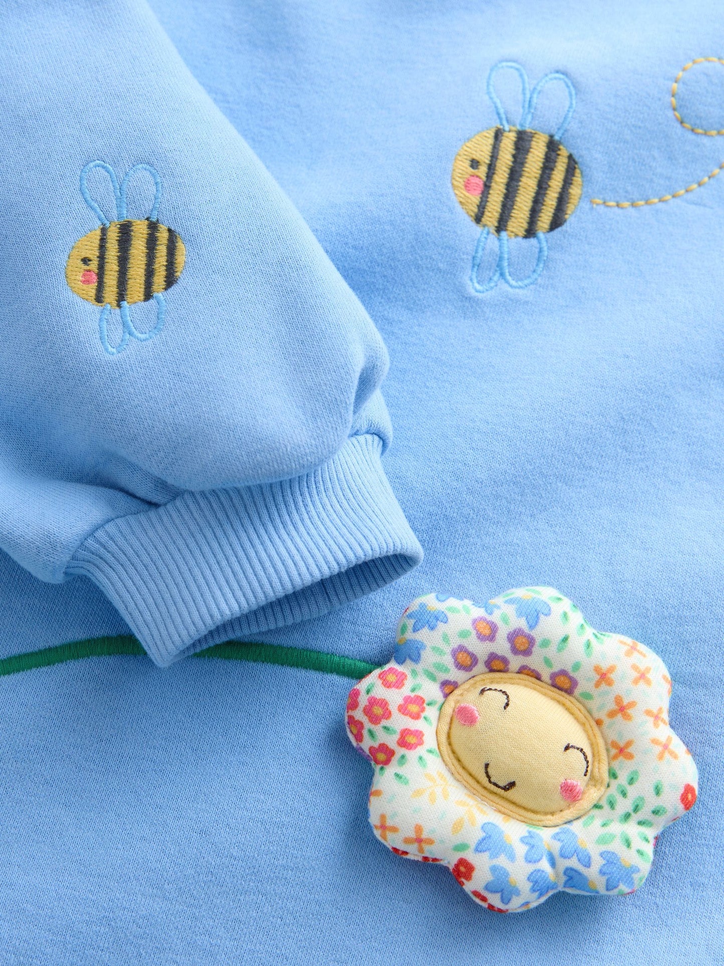 Blue Flower Relaxed Sweat Dress (3mths-7yrs) image 7
