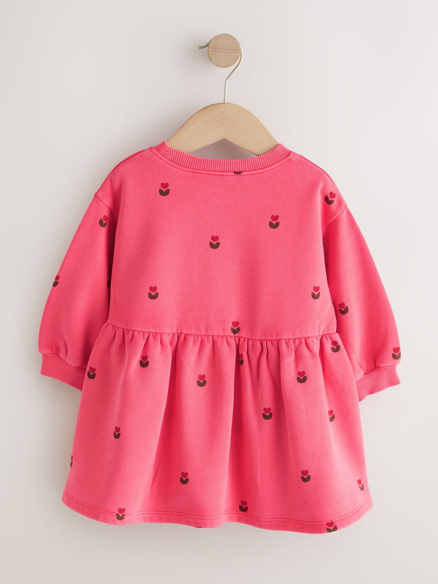 Pink Hearts Sweat Dress (3mths-7yrs) image 5