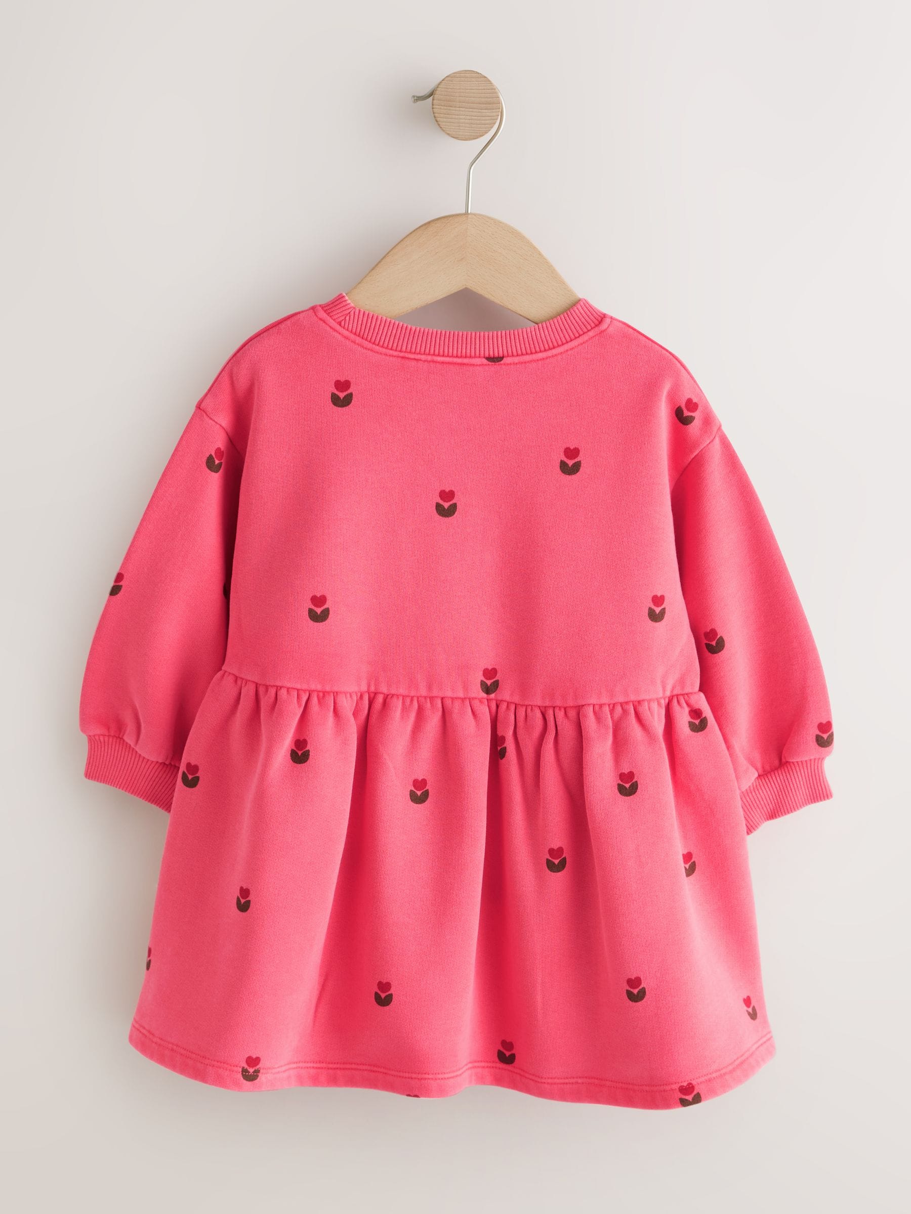 Pink Hearts Sweat Dress (3mths-7yrs) image 5