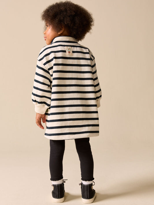 Monochrome Quarter Zip Sweat Dress (3mths-7yrs) image 2