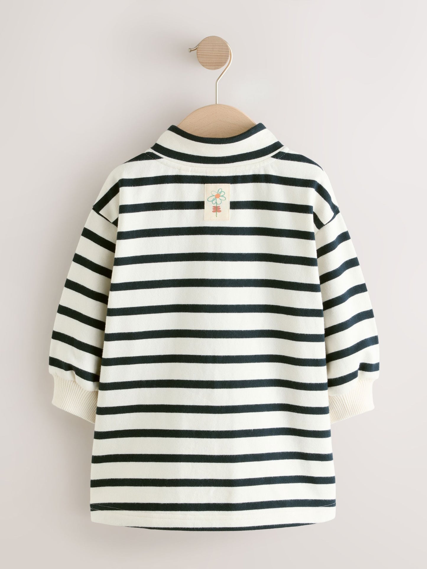 Monochrome Quarter Zip Sweat Dress (3mths-7yrs) image 6