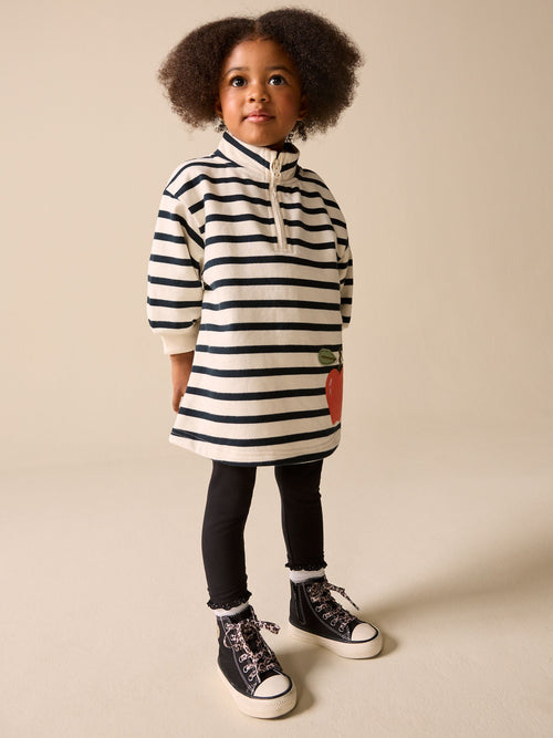 Monochrome Quarter Zip Sweat Dress (3mths-7yrs) image 1