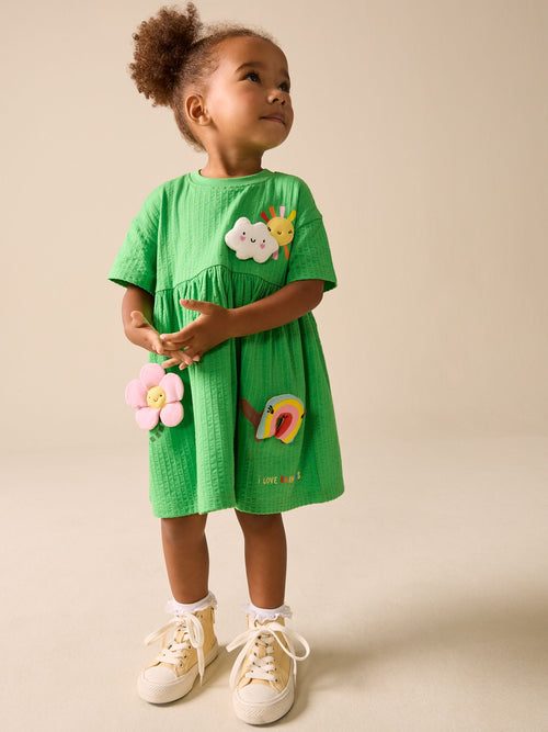 Dsiney Kidz - Green Rainbow Jersey Dress (3mths-7yrs) image 1