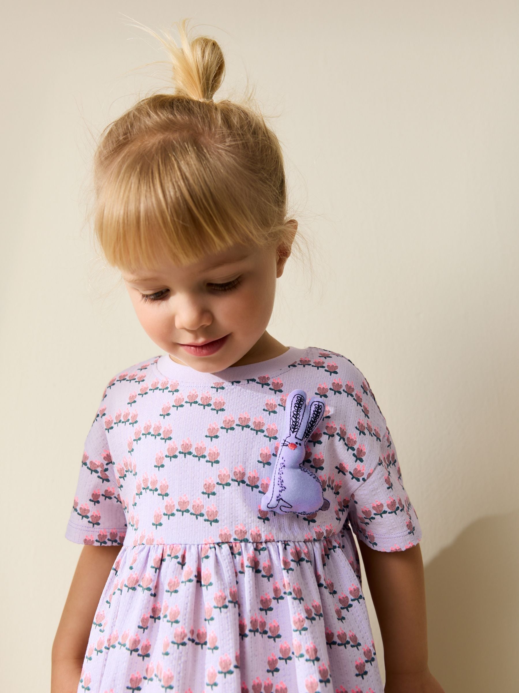 Lilac Bunny Jersey Dress (3mths-7yrs) image 4