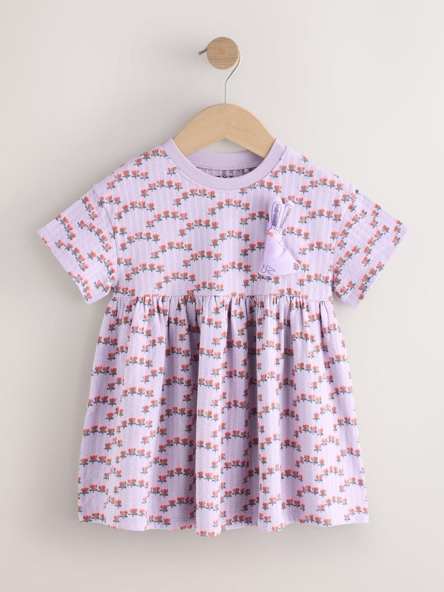 Lilac Bunny Jersey Dress (3mths-7yrs) image 5