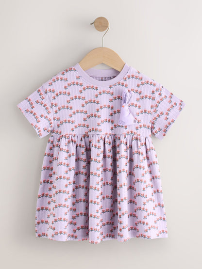 Lilac Bunny Jersey Dress (3mths-7yrs) image 5