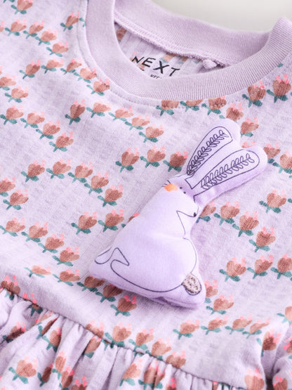 Lilac Bunny Jersey Dress (3mths-7yrs) image 8