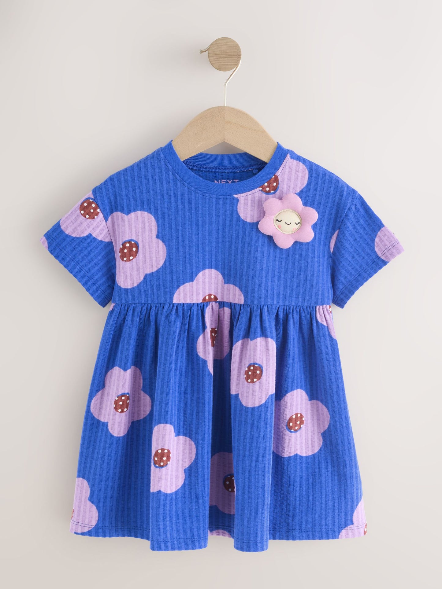 Blue Flower Jersey Dress (3mths-7yrs) image 6