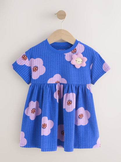 Blue Flower Jersey Dress (3mths-7yrs) image 6