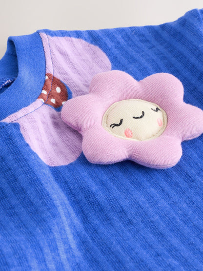Blue Flower Jersey Dress (3mths-7yrs) image 8