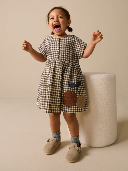 Dsiney Kidz - Chocolate Brown Short Sleeve Jersey Dress (3mths-7yrs) image 1
