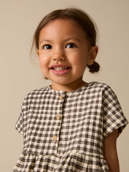 Chocolate Brown Short Sleeve Jersey Dress (3mths-7yrs) image 3