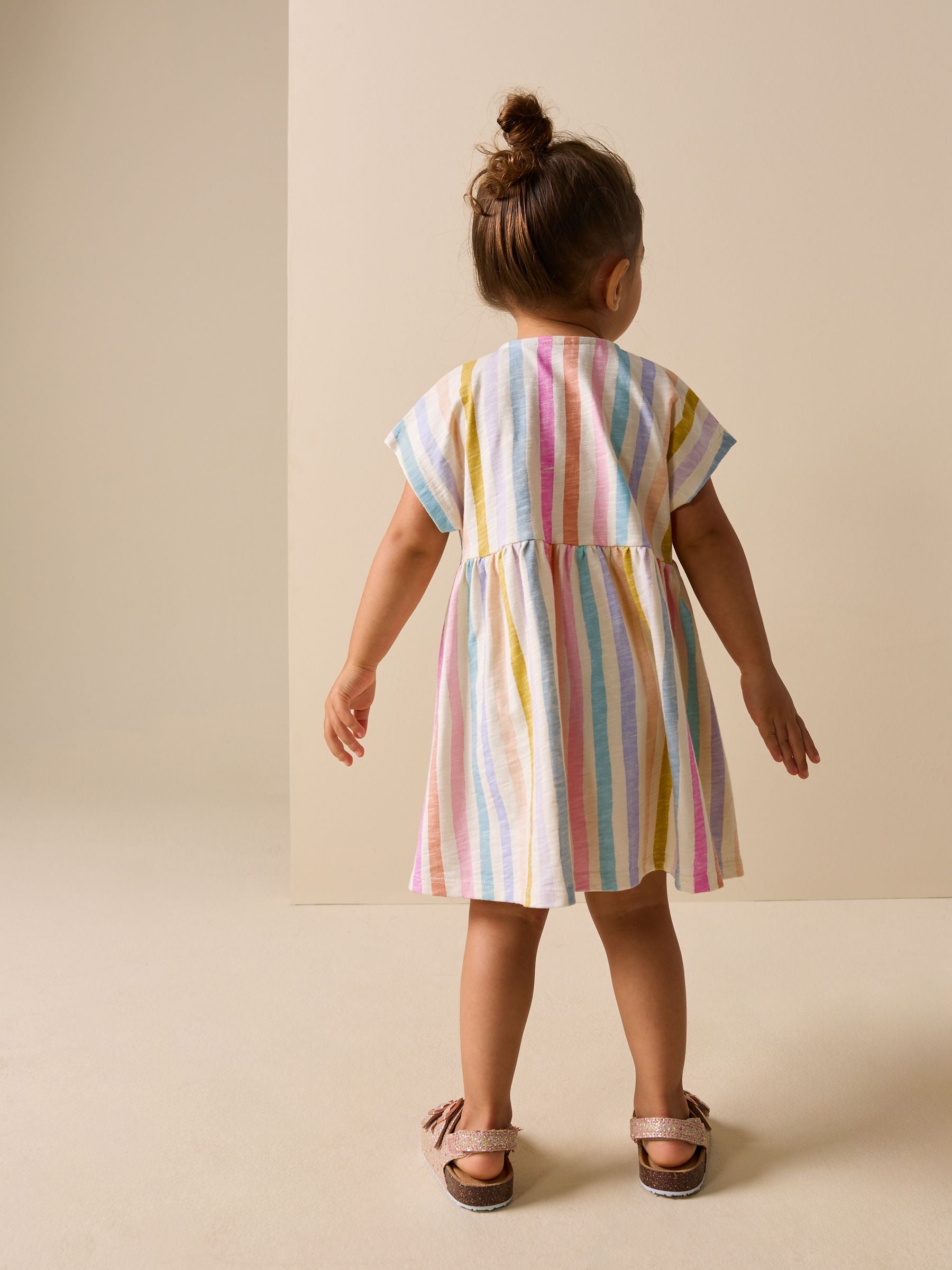 Rainbow Stripe Jersey Dress (3mths-7yrs) image 2