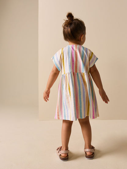 Rainbow Stripe Jersey Dress (3mths-7yrs) image 2