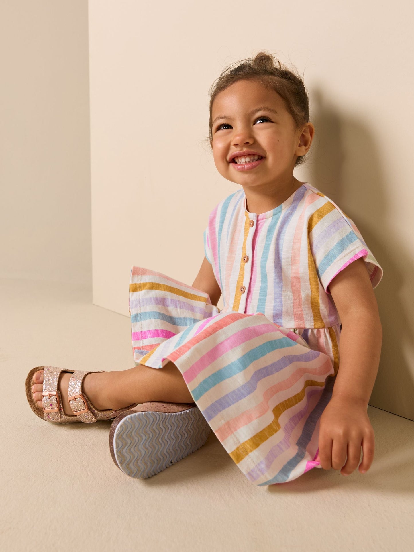 Rainbow Stripe Jersey Dress (3mths-7yrs) image 3